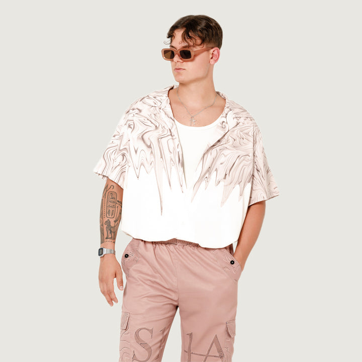 SHA. serenity. mellow. men's hawaiian shirt