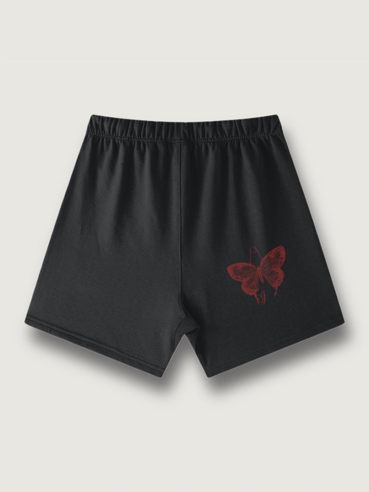 SHA. cardinal. butterfly. mens heavyweight cotton shorts