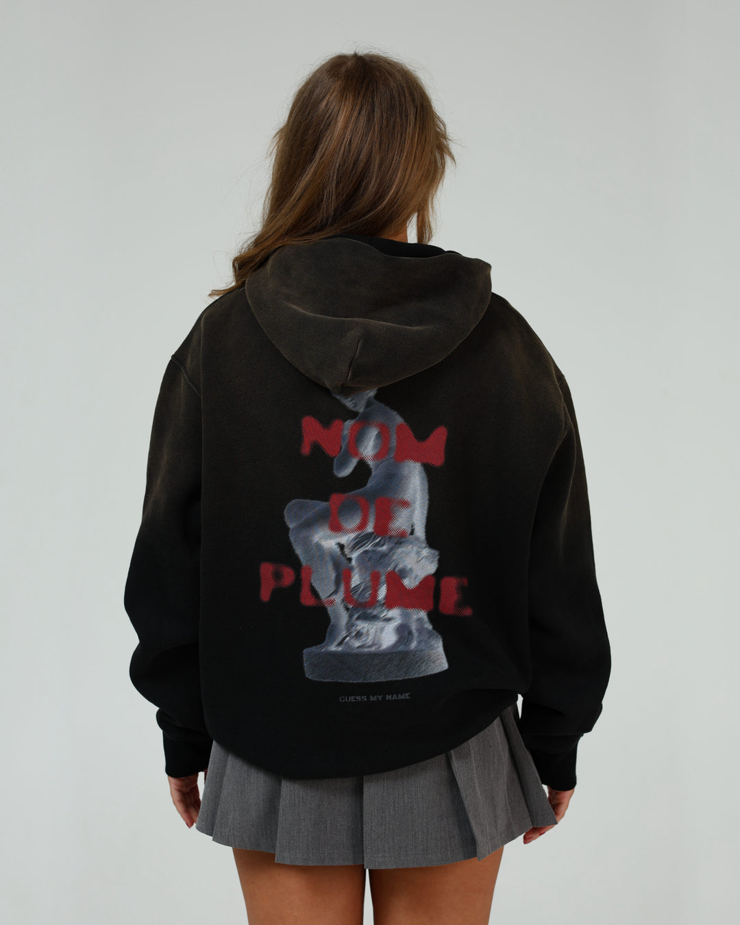 SHA. cardinal. nom de plume. unisex washed dyed hoodie