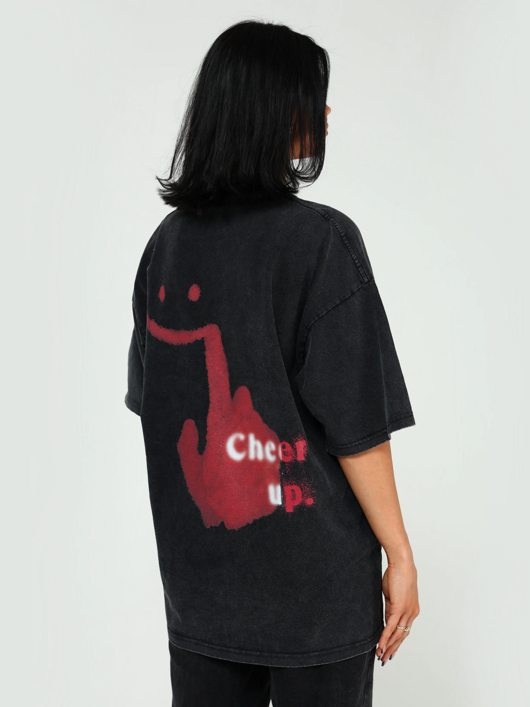 SHA. cardinal. cheer up. unisex washed tee