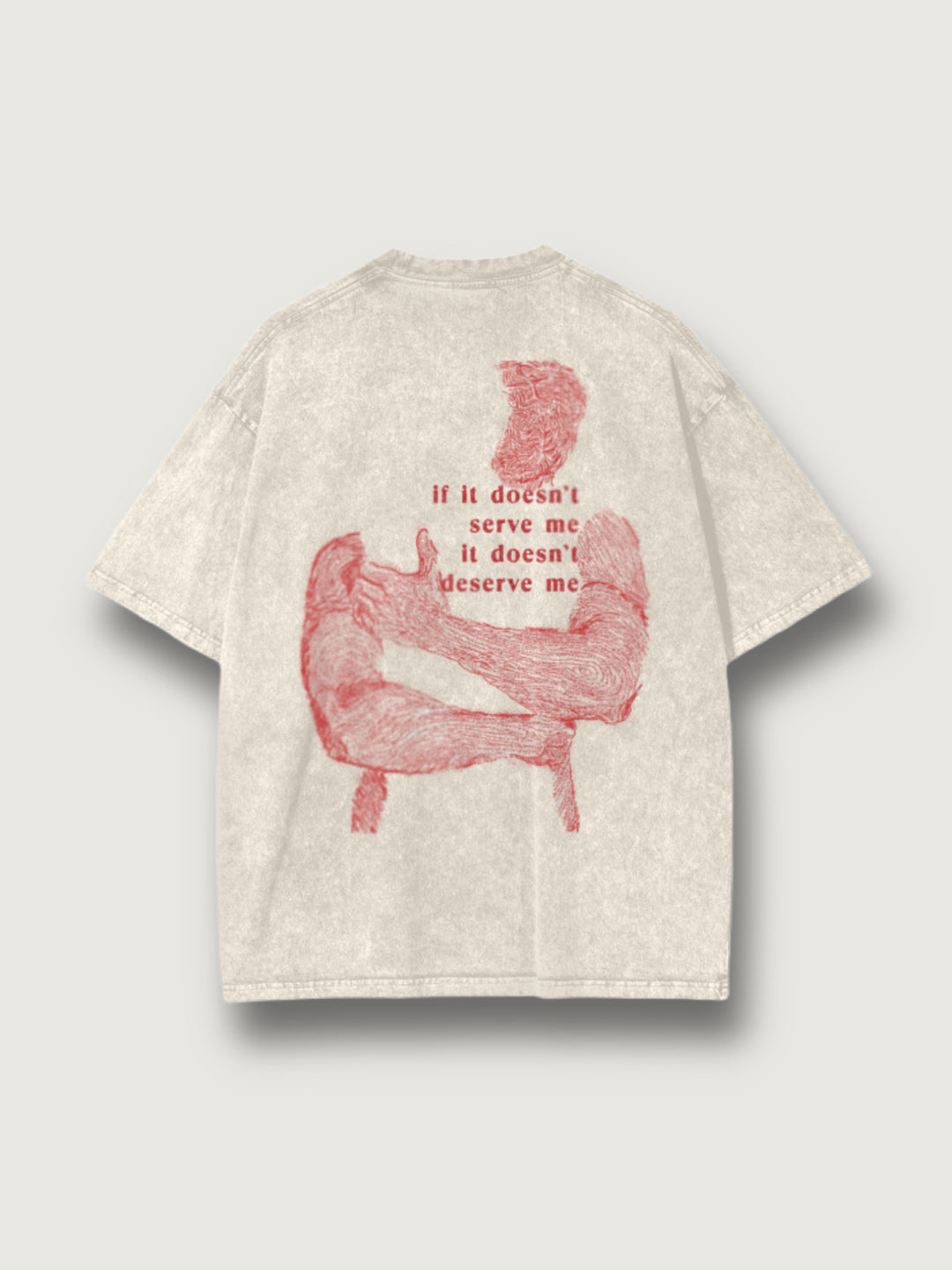 SHA. cardinal. deserving. unisex washed tee