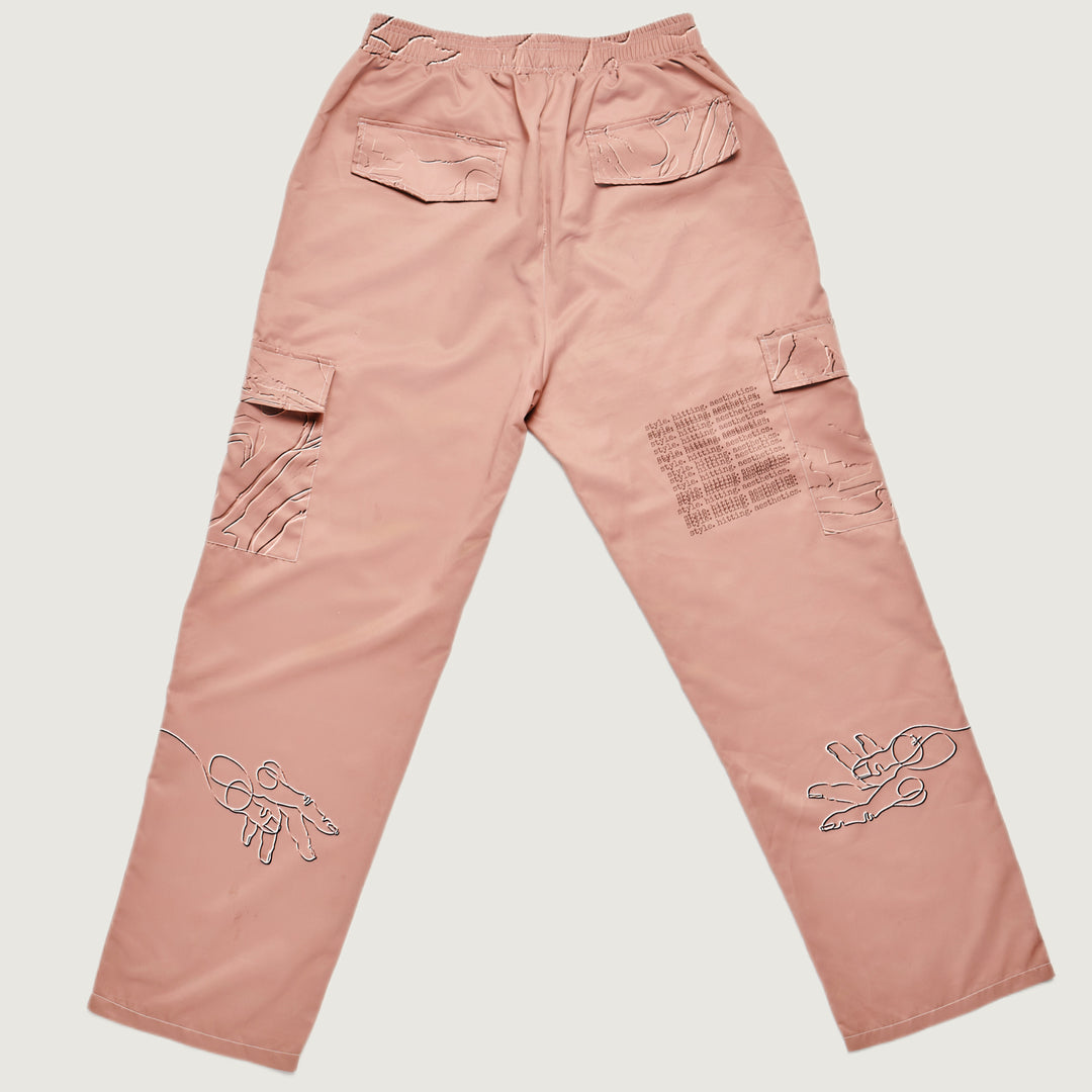 SHA. rarefied. adamn. men's silky cargo pants