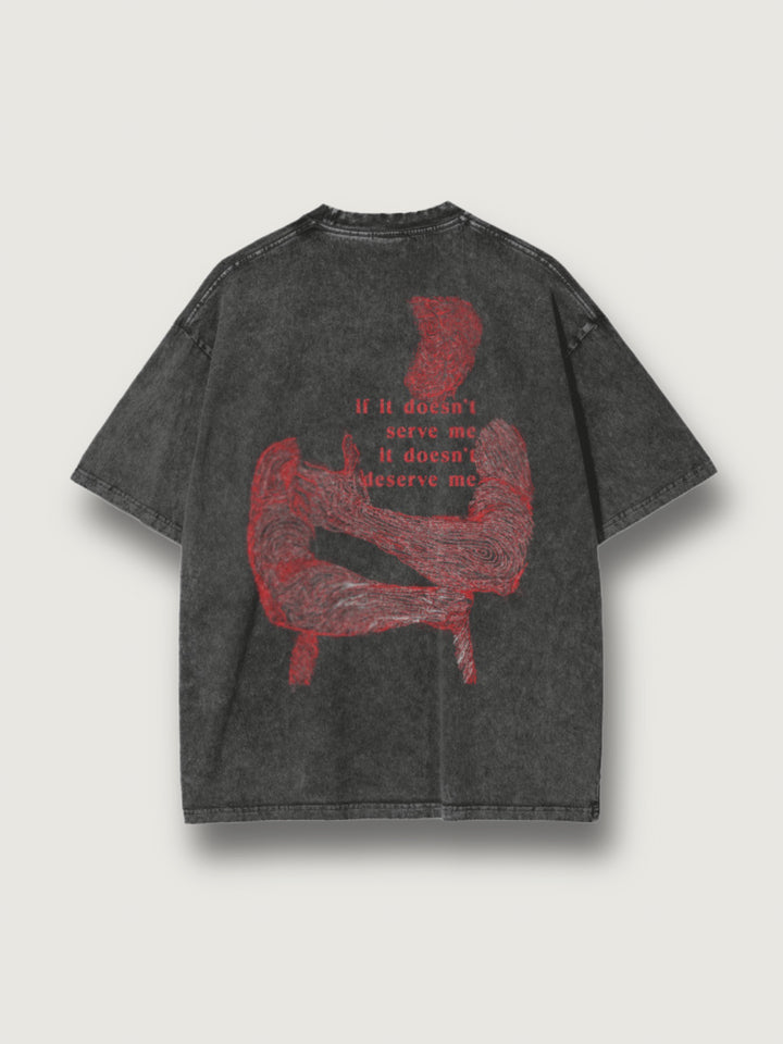 SHA. cardinal. deserving. unisex washed tee