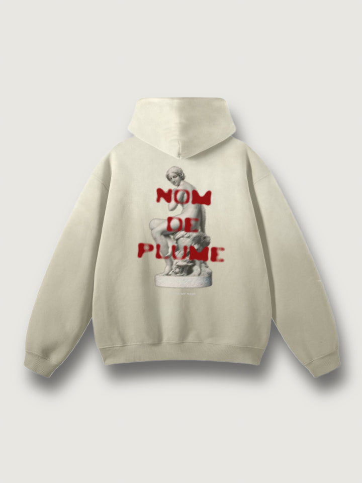 SHA. cardinal. nom de plume. unisex washed dyed hoodie