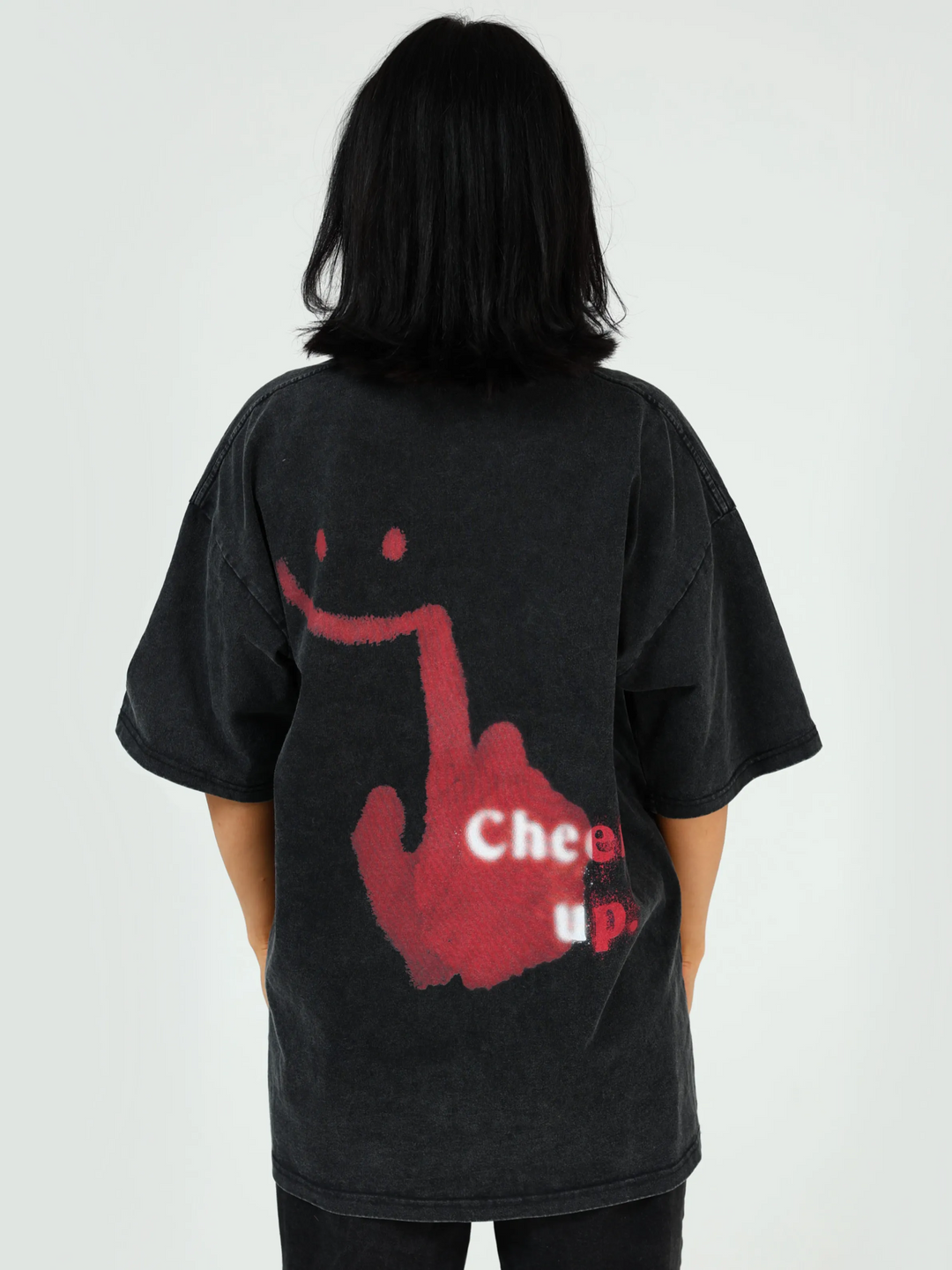 SHA. cardinal. cheer up. unisex washed tee