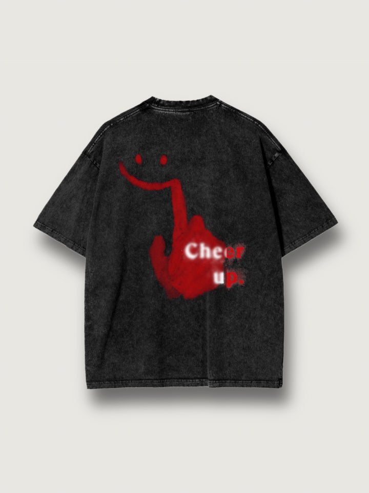 SHA. cardinal. cheer up. unisex washed tee