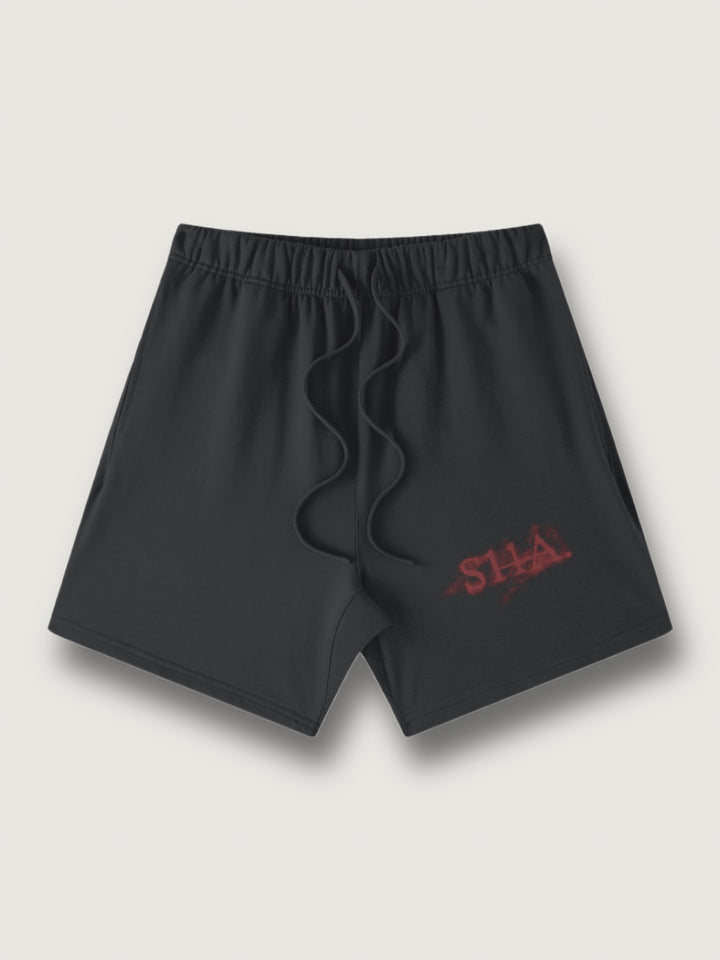 SHA. cardinal. butterfly. mens heavyweight cotton shorts