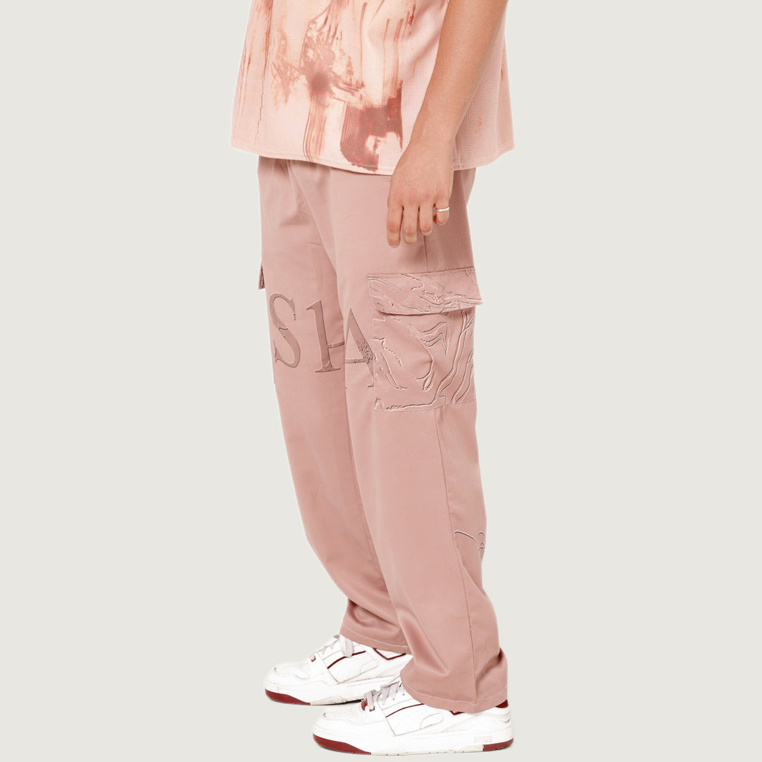 SHA. rarefied. adamn. men's silky cargo pants