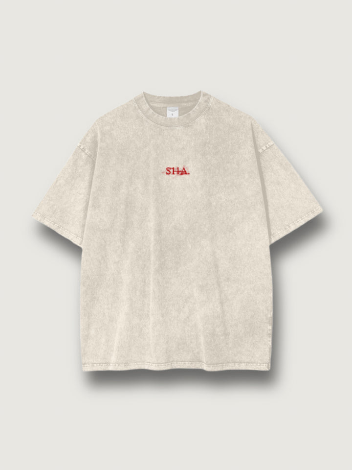 SHA. cardinal. deserving. unisex washed tee